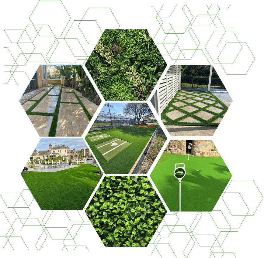 Synthetic turf landscape and installation projects